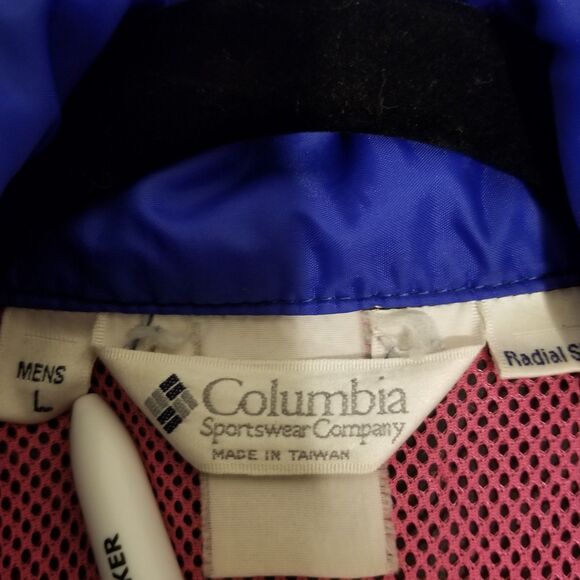 Columbia Mens L Jacket Windbreaker Hooded Vented Packable Lightweight Outdoors - Picture 5 of 8